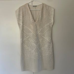 Zara Cream and Gold Dress